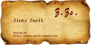 Zintz Zsolt névjegykártya